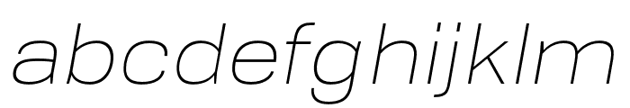 Tofino Pro Personal Wide Light Italic Font LOWERCASE