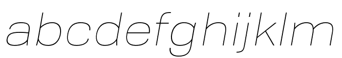 Tofino Pro Personal Wide Thin Italic Font LOWERCASE
