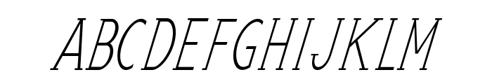 Tootie-CondensedItalic Font UPPERCASE