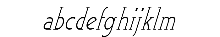 Tootie-CondensedItalic Font LOWERCASE