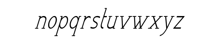 Tootie-CondensedItalic Font LOWERCASE