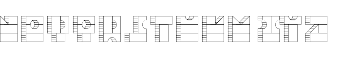 TPF Box of Bricks 1R Font LOWERCASE