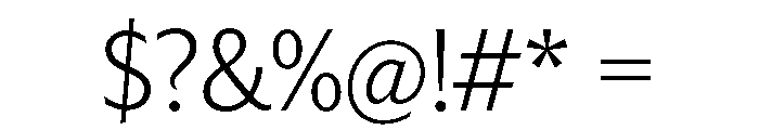 Trust 1A Light Font OTHER CHARS