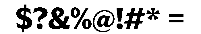 Trust 1A XBold Font OTHER CHARS