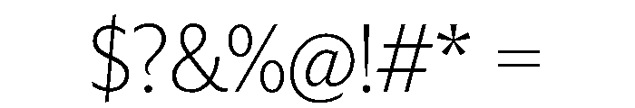 Trust 1A XLight Font OTHER CHARS