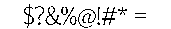 Trust 3A Light Font OTHER CHARS