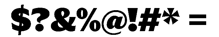 Trust 3A XBlack Font OTHER CHARS