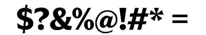 Trust 3A XBold Font OTHER CHARS