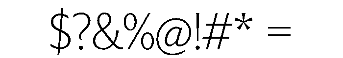 Trust 3A XLight Font OTHER CHARS