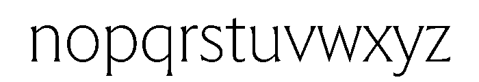 Trust 3A XLight Font LOWERCASE