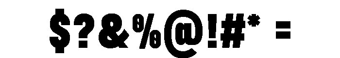 TRT Burn Extra Bold Condensed Font OTHER CHARS