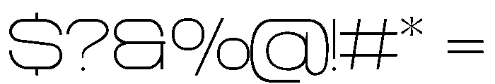 TRT CENZO Thin Font OTHER CHARS