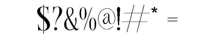 TRT Glanore Serif Font OTHER CHARS