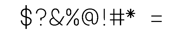 TRT INTERVAL Extra Light Font OTHER CHARS