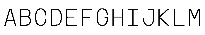 TRT INTERVAL Extra Light Font UPPERCASE