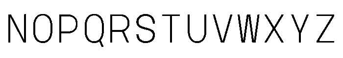 TRT INTERVAL Extra Light Font UPPERCASE