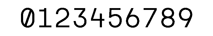 TRT INTERVAL Light Font OTHER CHARS