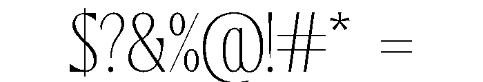 TRT MONTERO  Thin Font OTHER CHARS