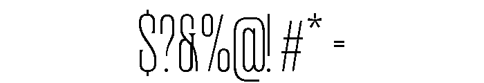 TRT REGARD Thin Font OTHER CHARS
