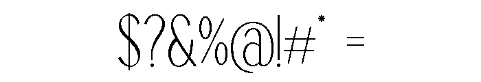 TRT Remora Thin Font OTHER CHARS