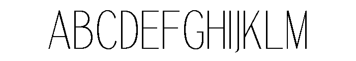 TRT Remora Thin Font UPPERCASE