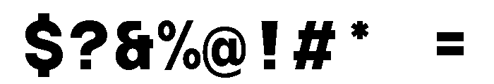 TRT Terminal Mono Bold Font OTHER CHARS