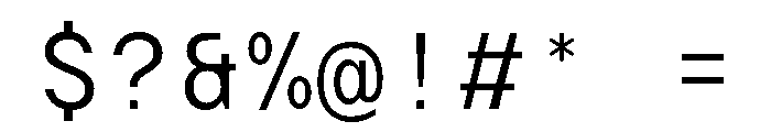 TRT Terminal Mono Light Font OTHER CHARS