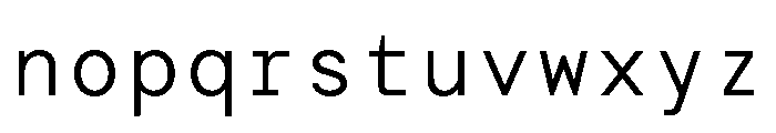 TRT Terminal Mono Light Font LOWERCASE