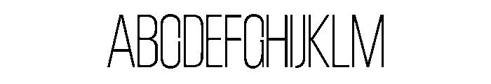 TRT unamo Thin Font UPPERCASE