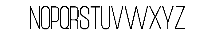 TRT unamo Thin Font UPPERCASE