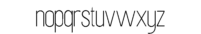 TRT unamo Thin Font LOWERCASE