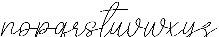 Training Font LOWERCASE