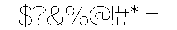 Traotush Thin Font OTHER CHARS