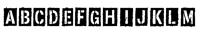 Trash Block Font UPPERCASE