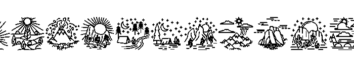 Travel Terrain Font UPPERCASE