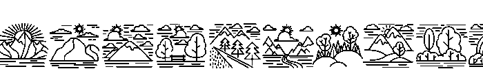 Travel Terrain Font UPPERCASE