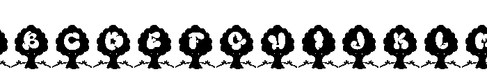 Tree Letters Font UPPERCASE
