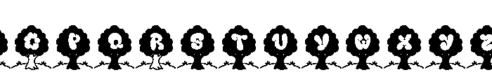 Tree Letters Font UPPERCASE