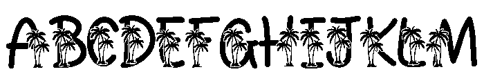 Tree summer Font UPPERCASE