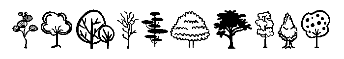 Trees doodle Font OTHER CHARS