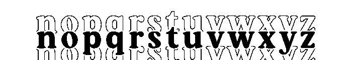 Tripled Regular Font LOWERCASE
