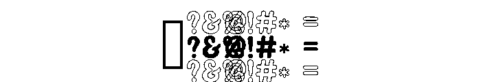 Tripple Chunky Font OTHER CHARS