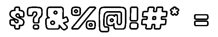 Tropical Soda Outline Font OTHER CHARS