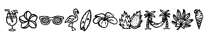 Tropical doodles Font OTHER CHARS