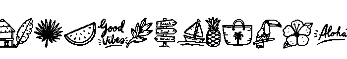 Tropical doodles FONT