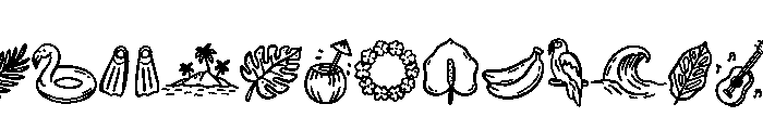 Tropical doodles Font LOWERCASE