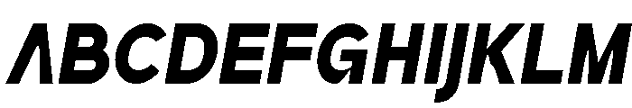 True Ethic Bold Italic Font UPPERCASE