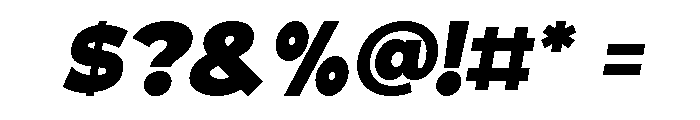 True Ethic Extra Bold Italic Font OTHER CHARS