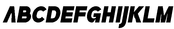 True Ethic Extra Bold Italic Font UPPERCASE