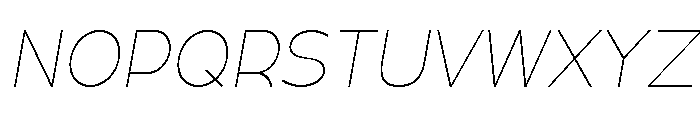 True Ethic Extra Light Italic Font UPPERCASE